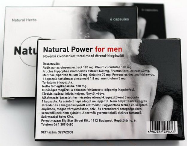 Natural Power For Men potencianövelő